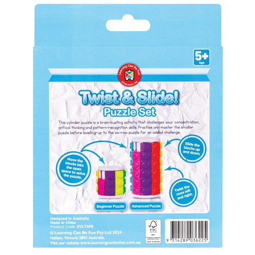 Learning Can Be Fun Twist And Slide Puzzle Set Of 2